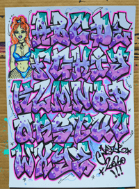 Image 2 of Graffiti Font Alphabet