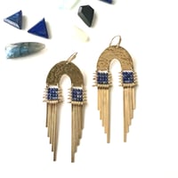 Image 3 of Arcus Earrings with Blue Lapis