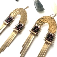 Image 3 of Arcus Earrings with Garnet and Spinel