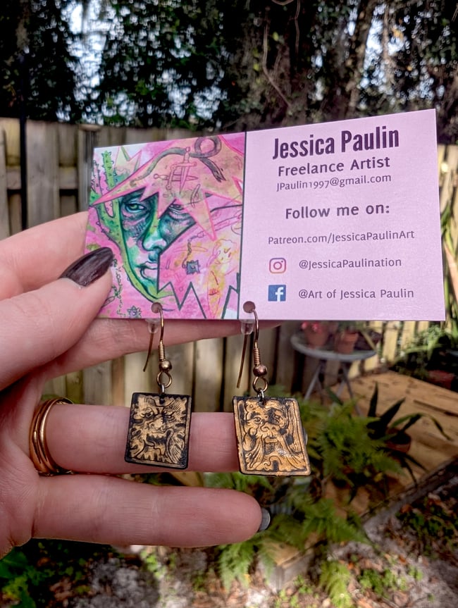 Demon Pendant Earrings 