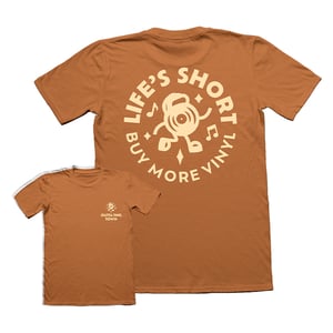 Image of Life's Short Buy More Vinyl T-Shirt  | Toast 🎵 