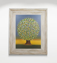 Image 2 of 'Sunset Tree' in rustic frame 