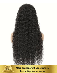Image 3 of 13x6 Natural Black Transparent Lace Wig (Water Wave)