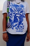 Electric Blue Birds of Paradise Tee (M)
