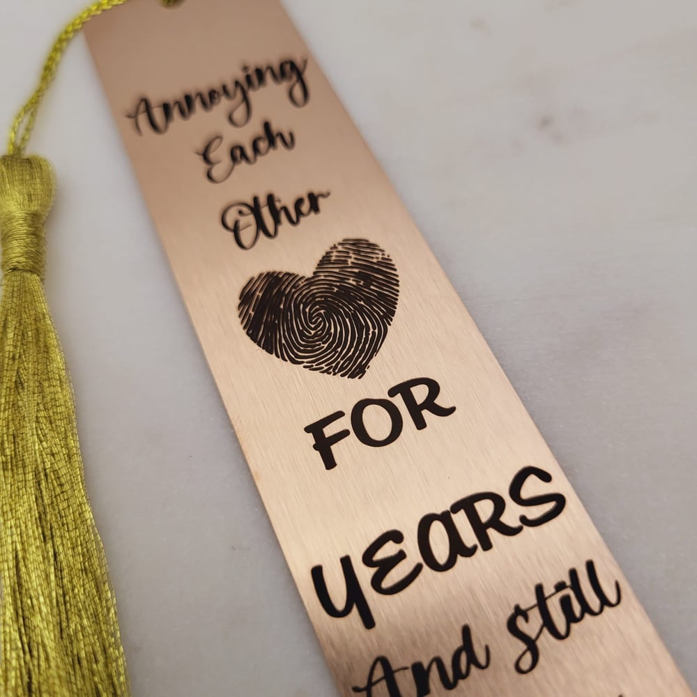 Image of Annoying each Other for Years and Still Going on with Actual Fingerprint - Anniversary Marriage Gift
