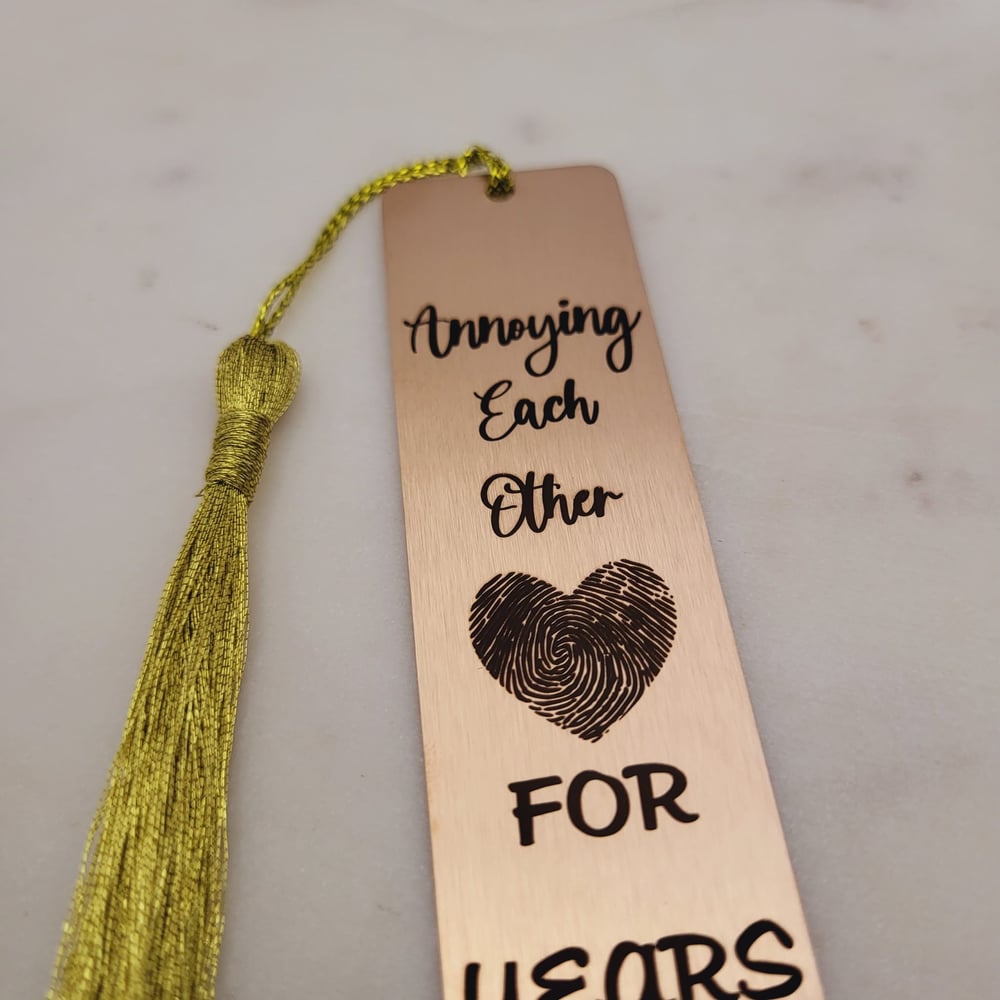 Image of Annoying each Other for Years and Still Going on with Actual Fingerprint - Anniversary Marriage Gift
