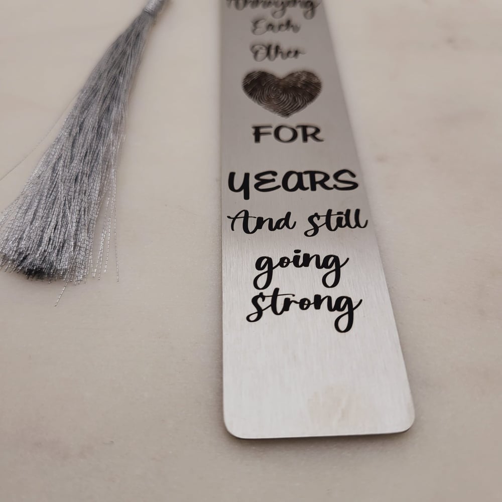 Image of Annoying each Other for Years, Still Going on with Actual Fingerprint - Anniversary Marriage Gift