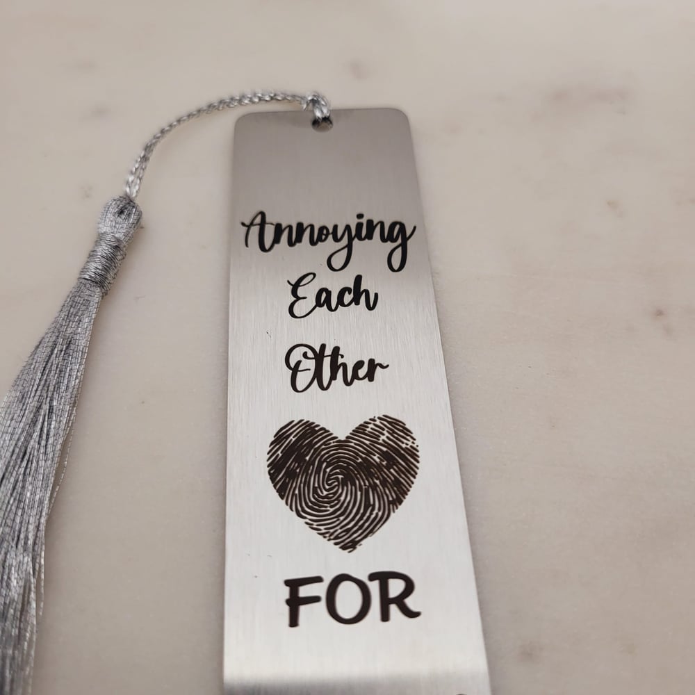 Image of Annoying each Other for Years, Still Going on with Actual Fingerprint - Anniversary Marriage Gift