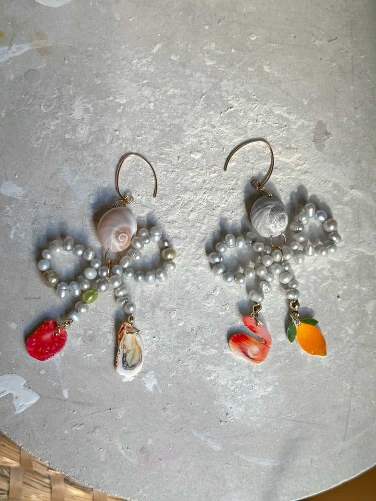 Image of lemon sorbet swirl earrings