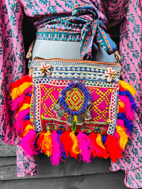 Image 1 of Rainbow Shake your tassels- Bag- clutch or cross body/shoulder -pinks