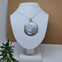 Image 3 of Enamel and Silver Hand Painted Pendant Sunflower - (SJ038)