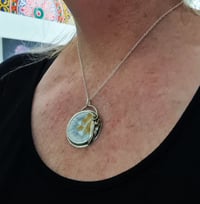 Image 5 of Enamel and Silver Hand Painted Pendant Gum Blossom- (SJ039)