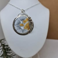 Image 2 of Enamel and Silver Hand Painted Pendant Gum Blossom- (SJ039)