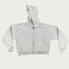 mm Ash Gray Cropped Zip Up