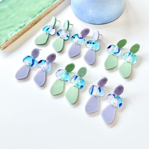 Image of Dainty Dancing (hand painted) Dangles