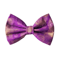 Dog Bow - Purple n Gold Majestic