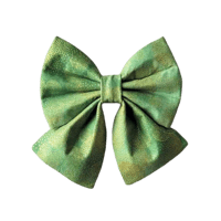 Dog Bow - Green n Gold Majestic