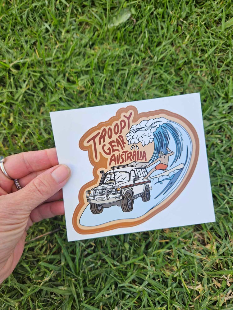Image of Troopy Gear Australia Surfer Vinyl Sticker