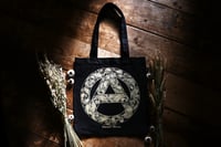 Image 1 of "Floral Anarchism" tote bag small black