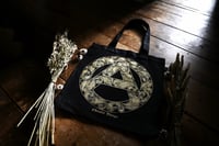 Image 2 of "Floral Anarchism" tote bag small black