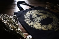 Image 3 of "Floral Anarchism" tote bag small black