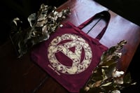 Image 2 of "Floral Anarchism"/ "Vegan" tote bag small red