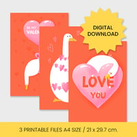 Image 1 of Valentine gift card SET digital download