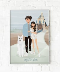 Image 1 of Couple with custom background