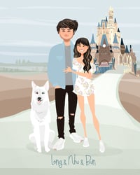 Image 3 of Couple with custom background