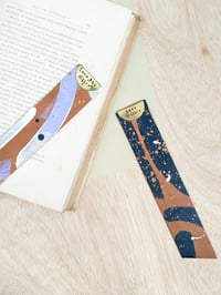 Image 2 of Personalised Brass Capped Leather Bookmark-Softies