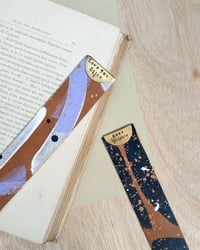 Image 3 of Personalised Brass Capped Leather Bookmark-Softies