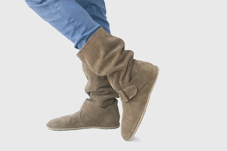 Slouchy boots in Cafe au lait 39 EU Ready to Ship The Drifter Leather handmade shoes