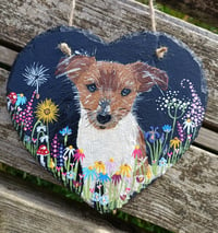 Image 4 of Meadow Pup ~ hand painted slate