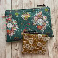 Image 2 of "Golden Hour” Mini OR Medium Quilted Zipper Bag