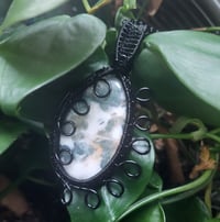 Image 3 of Black Tree Agate Pendant