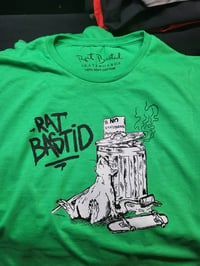 Vomit green Rat Bastid Trashedcan t shirt 