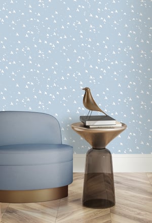 Image of Star-ling Wallpaper - Powder Blue