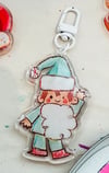 Santa Buddy - glitter charm