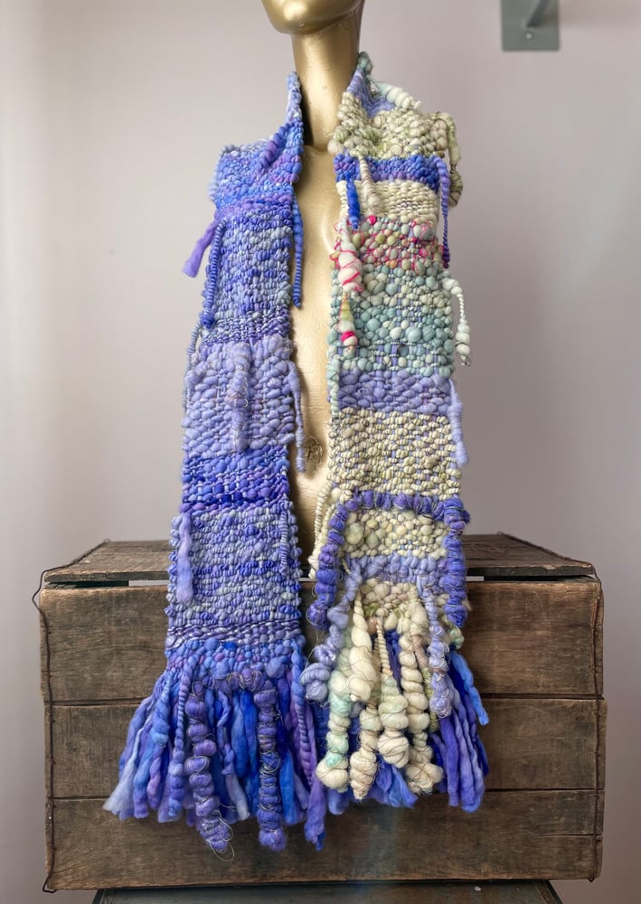 Image of SALE 6 foot long periwinkle scarf