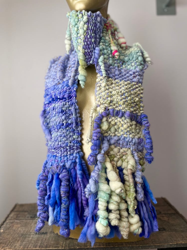 Image of 6 foot long periwinkle scarf