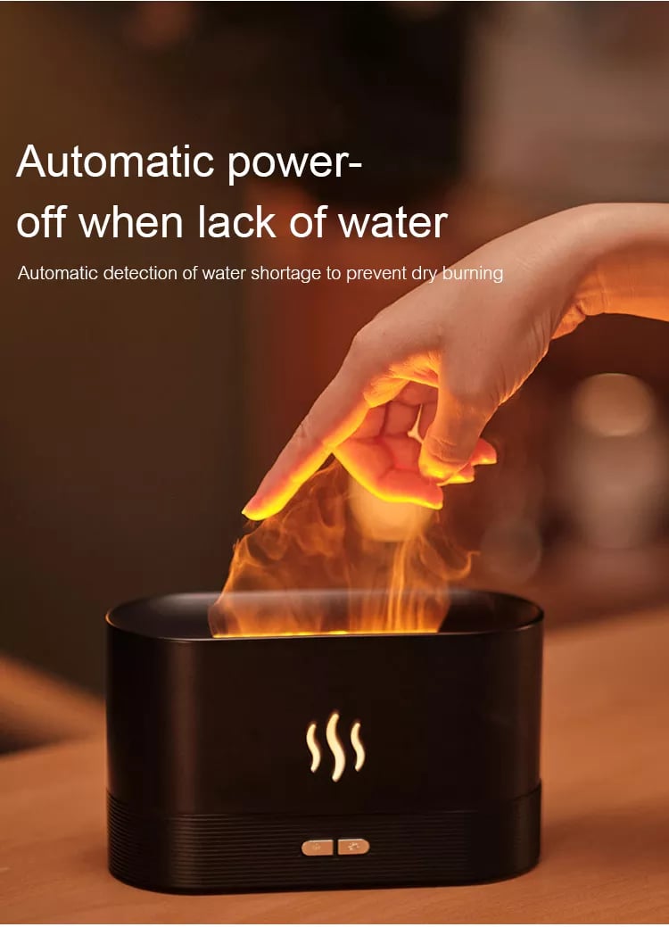 Kinscoter Aroma Diffuser Air Humidifier Ultrasonic Cool Mist Fog Led Essential Oil Flame