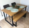 Industrial box leg table and bench