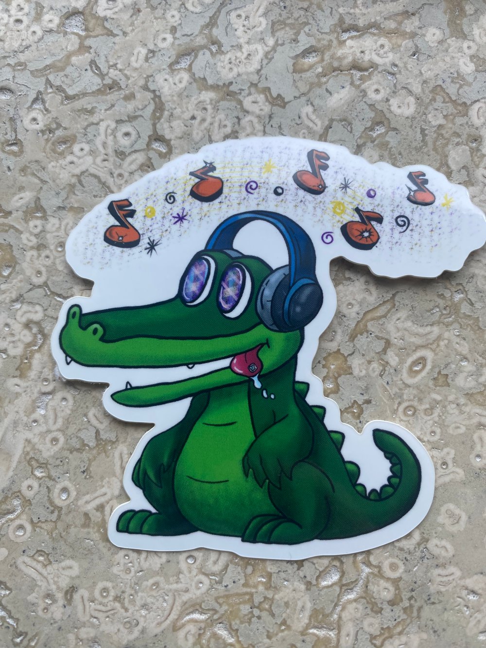 Trippy Gator Slap Sticker