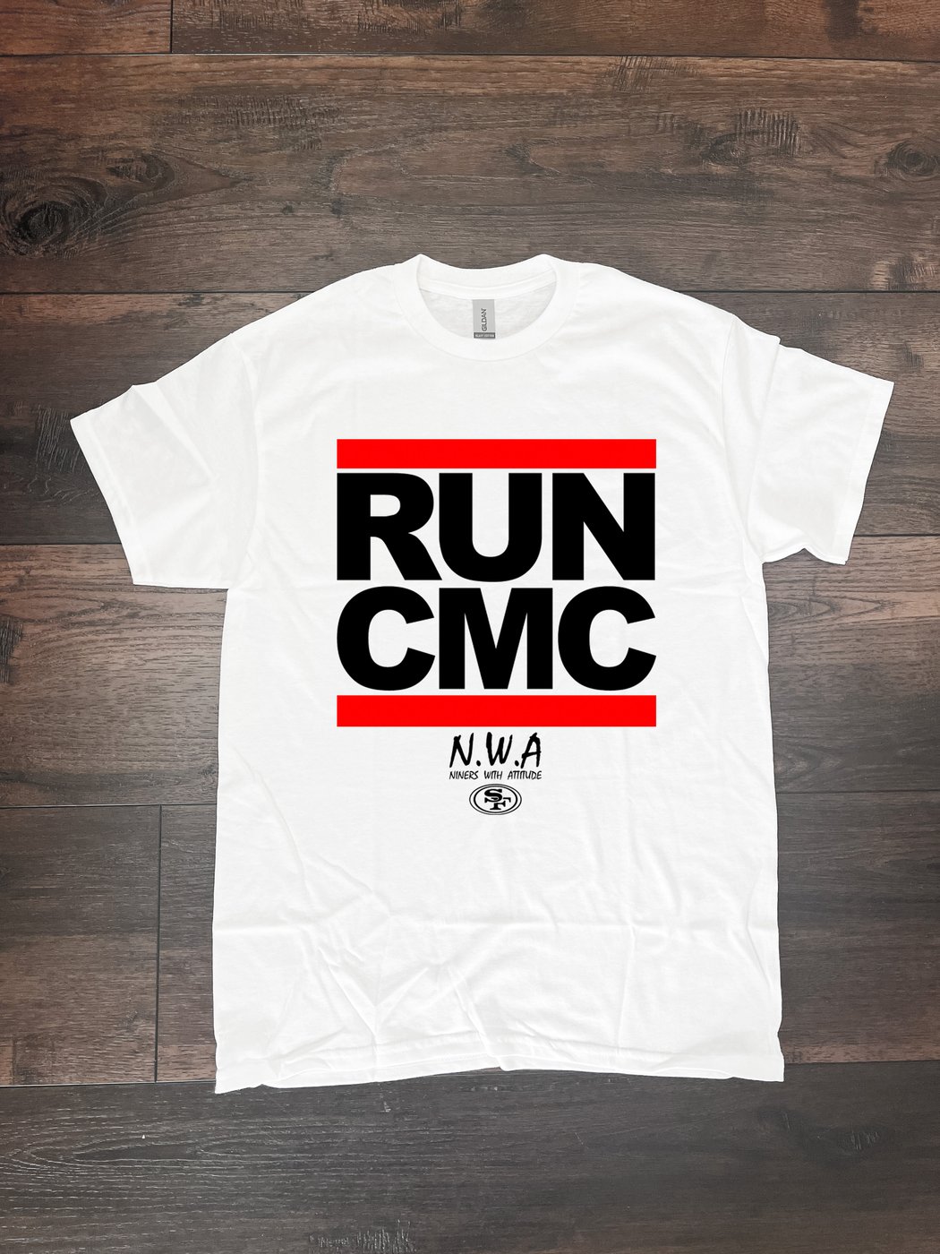 RUN CMC + NWA WHITE T-SHIRT | Double Impact Online Store