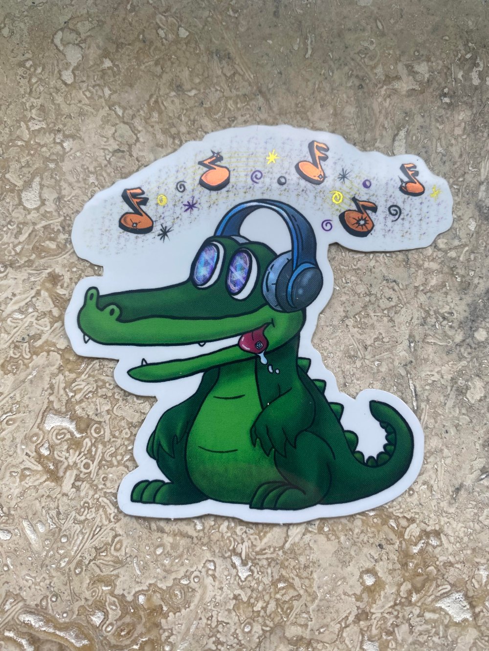 Trippy Gator Slap Sticker