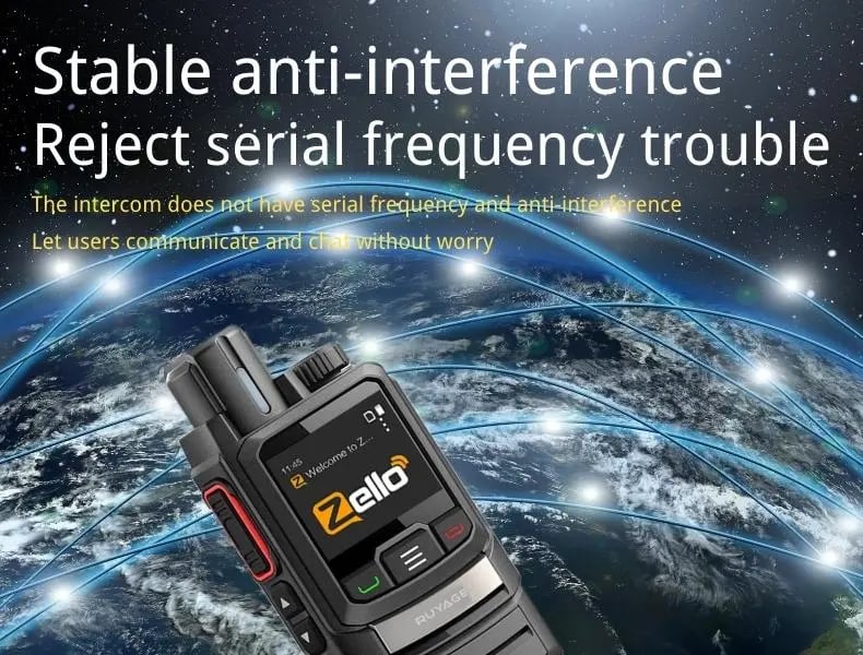 Ruyage ZL20 Zello Walkie Talkie 4g Radio With Sim Card Wifi Bluetooth For Long Range 