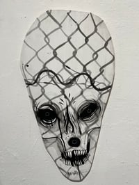 CROWN OF THORNS BEHIND CHAIN LINK