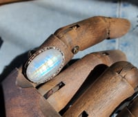 Image 1 of Large Blue flash moonstone ring