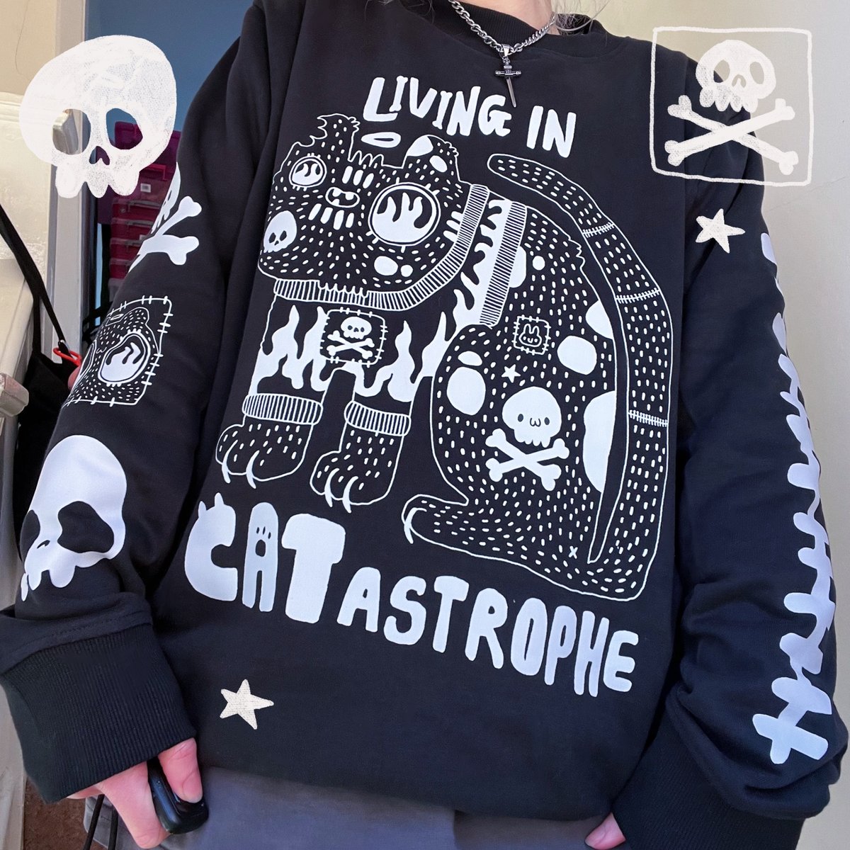Image of CATastrophe Sweater (made 2 order)