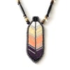 Miigwan Beaded Pendant Necklace (Still Night)